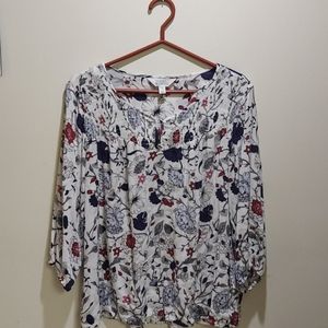 Market & Spruce Flowered Smock Top